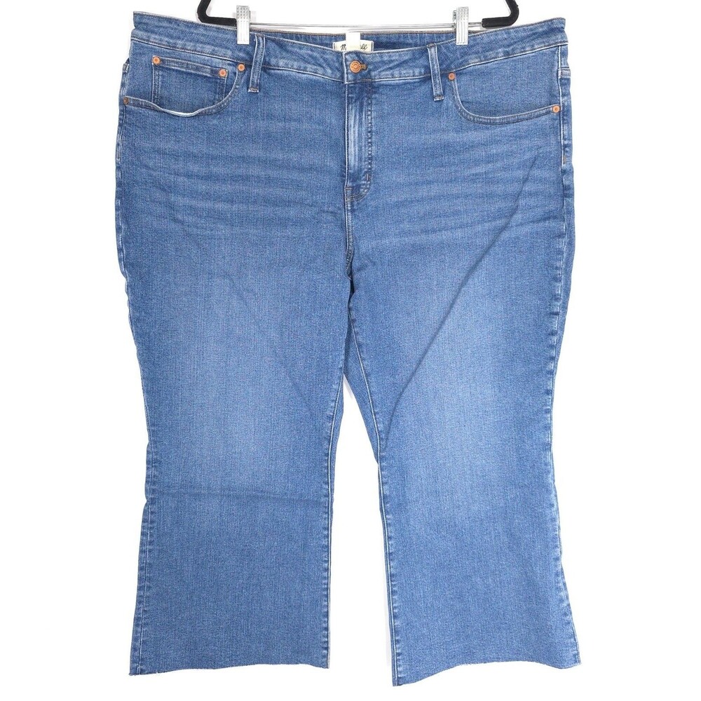 MADEWELL New Mid Rise Kick Out Jeans 28W Cropped Flare Bootcut Ankle NJ440